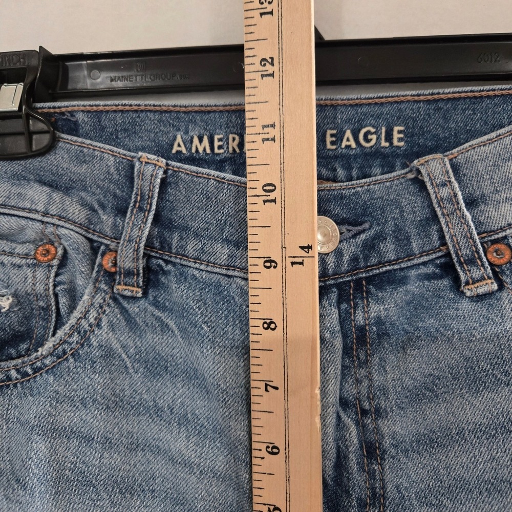 American Eagle Size 0 Strigid Straight Leg Jeans High Rise Denim #1402 - Picture 7 of 10